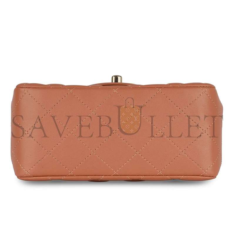 CHANEL MASTER MINI CLASSIC SQUARE FLAP LAMBSKIN HARDWARE AS1115 (17*13.5*8cm)